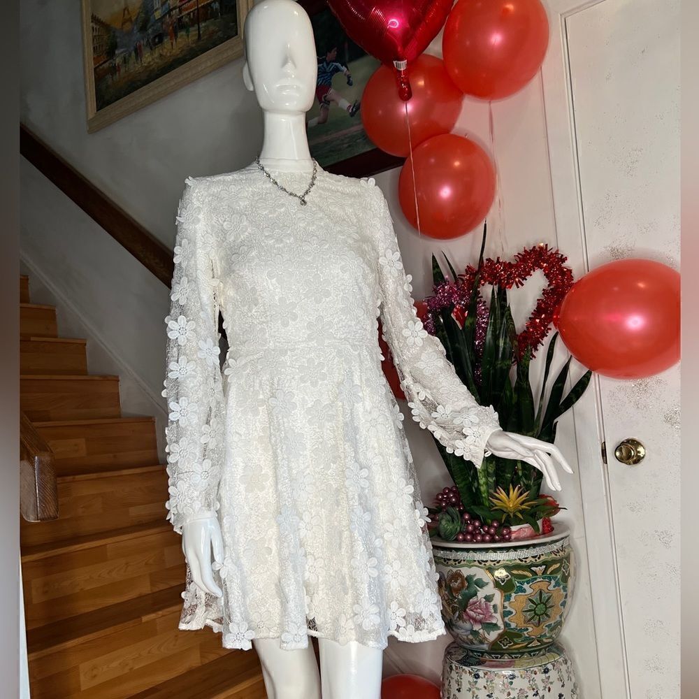 Stevie May 3D Floral Mini Dress w Bow Back - Picture 6 of 8